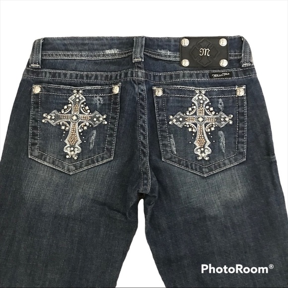 Miss Me Skinny Jeans Size 28 Embellished Embroidered Style JP51035SKR - Picture 3 of 8